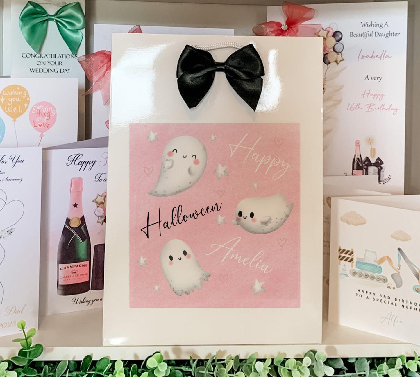 Personalised Halloween Gift Bag Son Daughter Grandson Granddaughter Ghosts