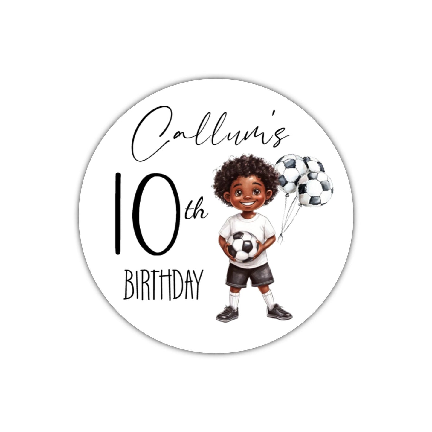 Personalised Football Party Stickers for Favours Party Bags Boys Girls Football