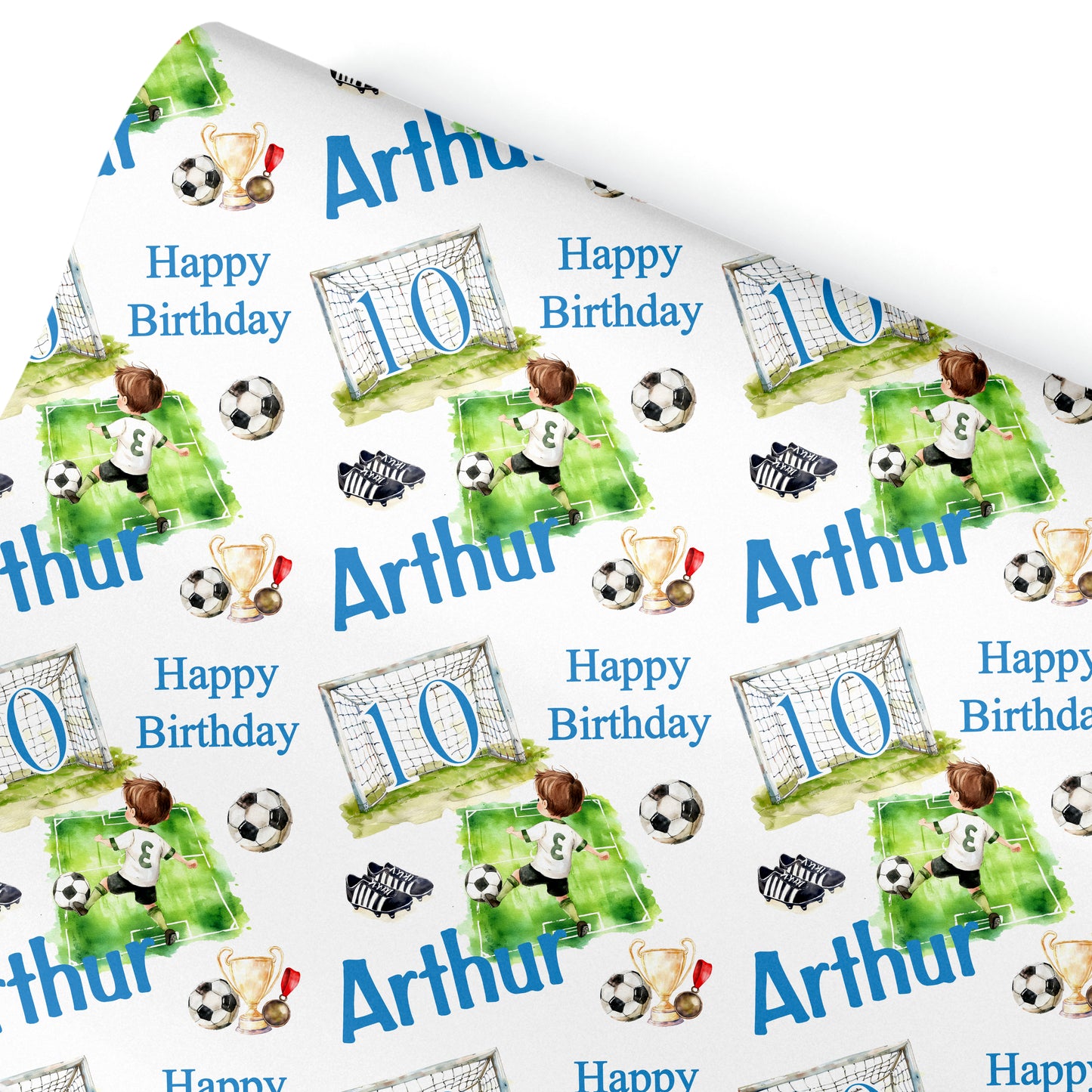 Personalised Gift Wrap | Personalised Birthday Wrapping Paper | Personalised Gift Wrap | Fun Gift Wrap | Boys Football