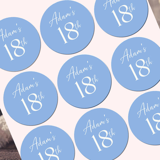 Personalised Birthday Stickers | Party Bag Labels | Custom Name & Age Stickers | Birthday Favour Stickers | Kids Party Decoration