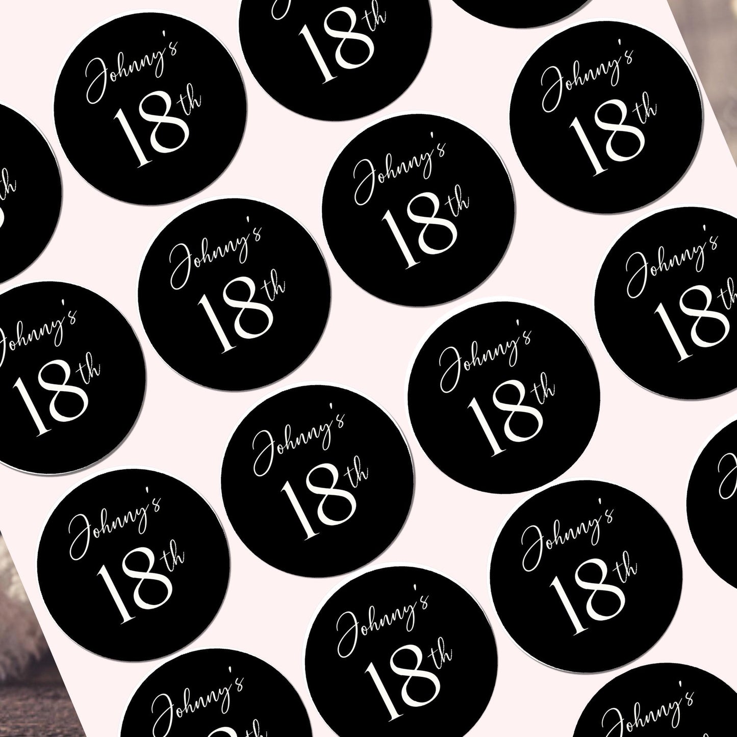 Personalised Birthday Stickers | Party Bag Labels | Custom Name & Age Stickers | Birthday Favour Stickers | Kids Party Decoration