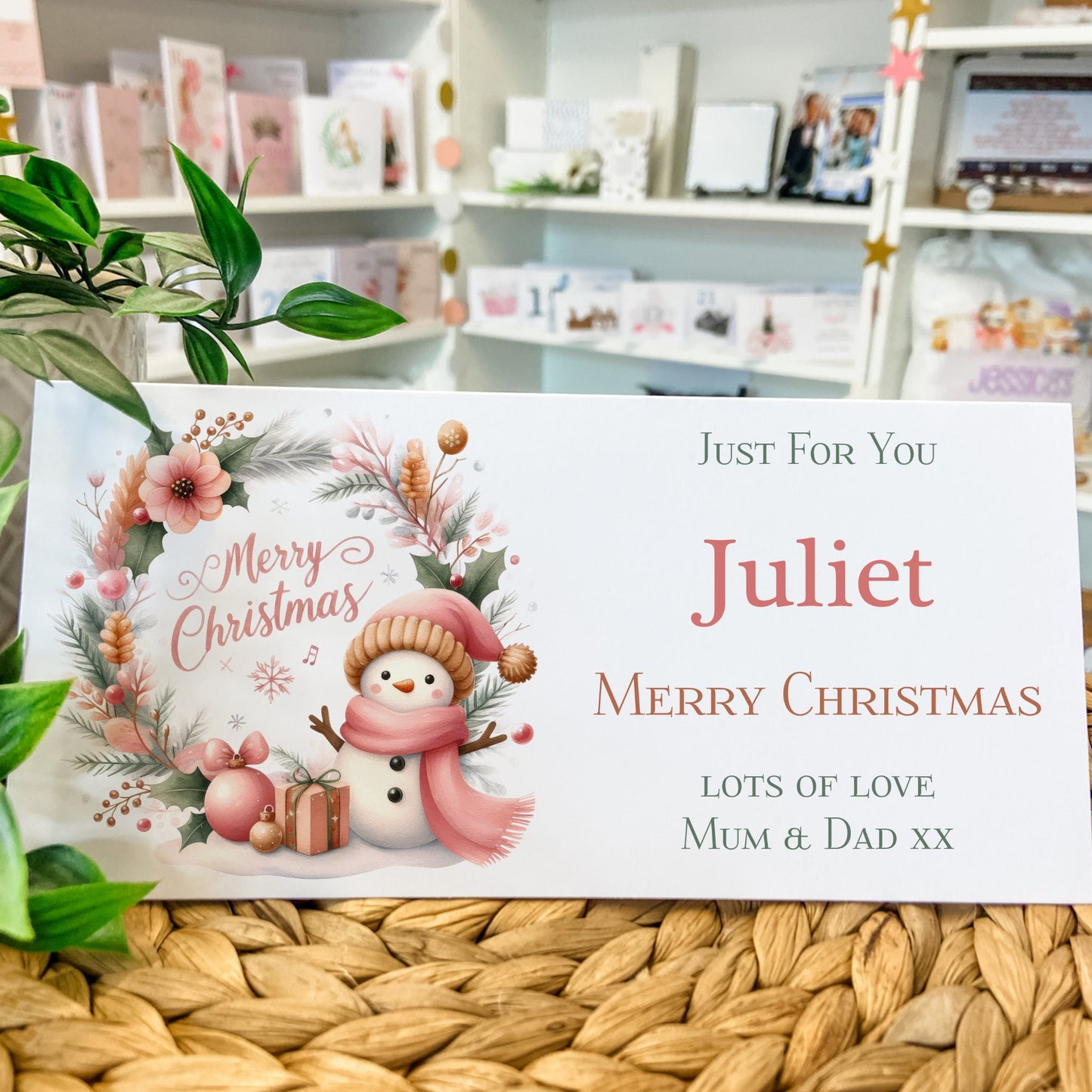 Personalised Christmas Money Gift Wallet Christmas Cash Gift For you