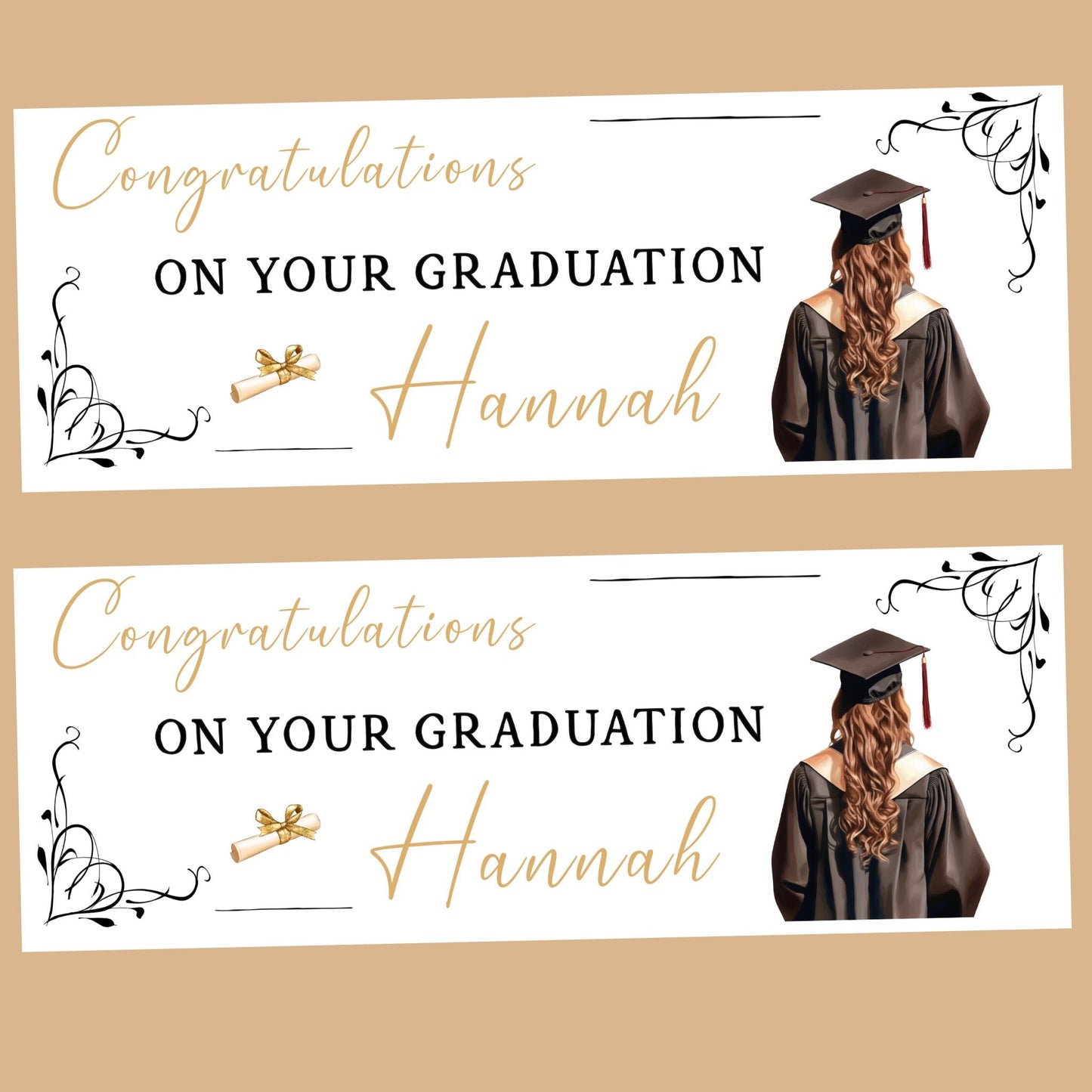 Personalised Graduation Banner Congratulations, Party Banner, Custom Banner, Party Decor, Well done Banner
