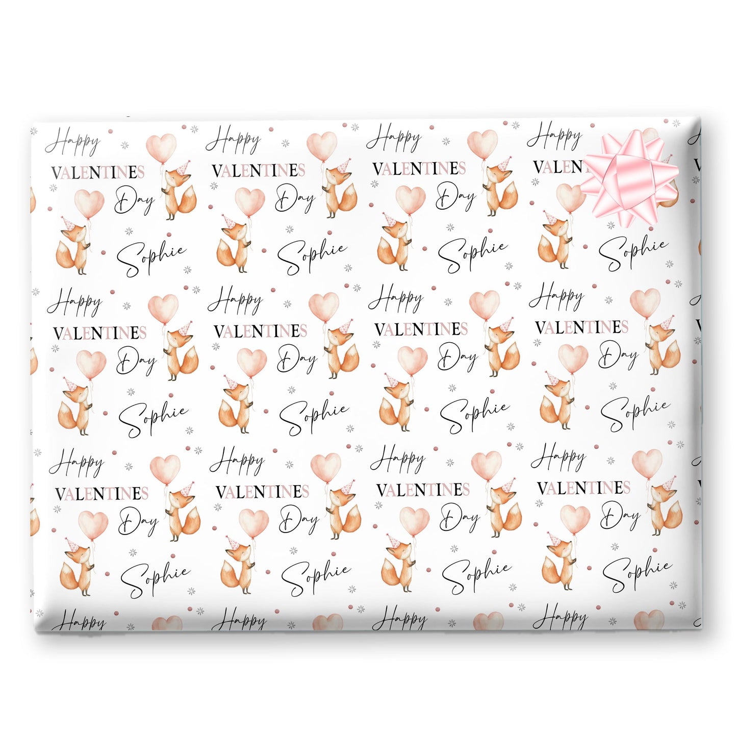 Personalised Valentines Wrapping Paper, Custom Gift Wrap for Kids, Birthday paper, cute animal gift wrap Gift Wrap Woodland animal gift wrap