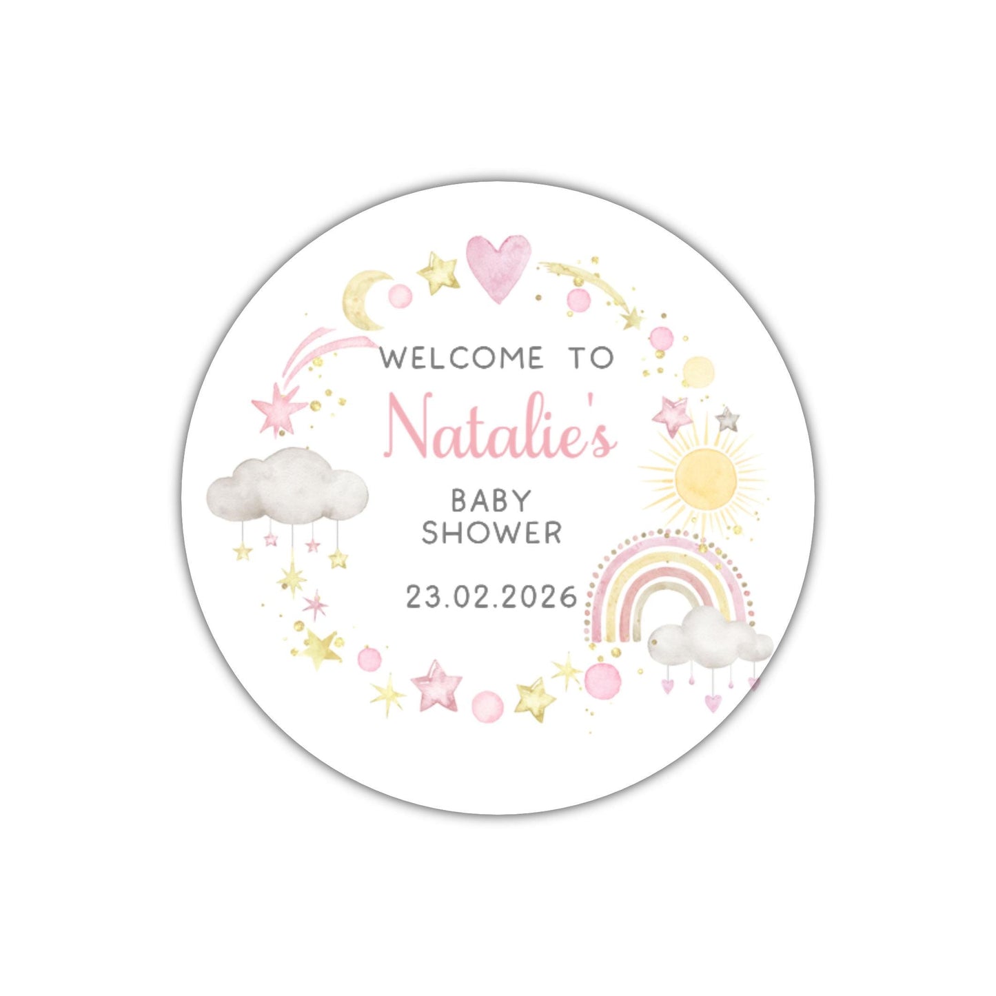 Personalised Baby Shower Stickers for Favours Party Bags Mum to be stickers Baby Girl Stickers