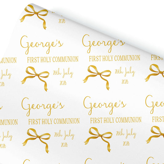 First Holy Communion Wrapping Paper, Confirmation gift wrap, Religious gift ideas