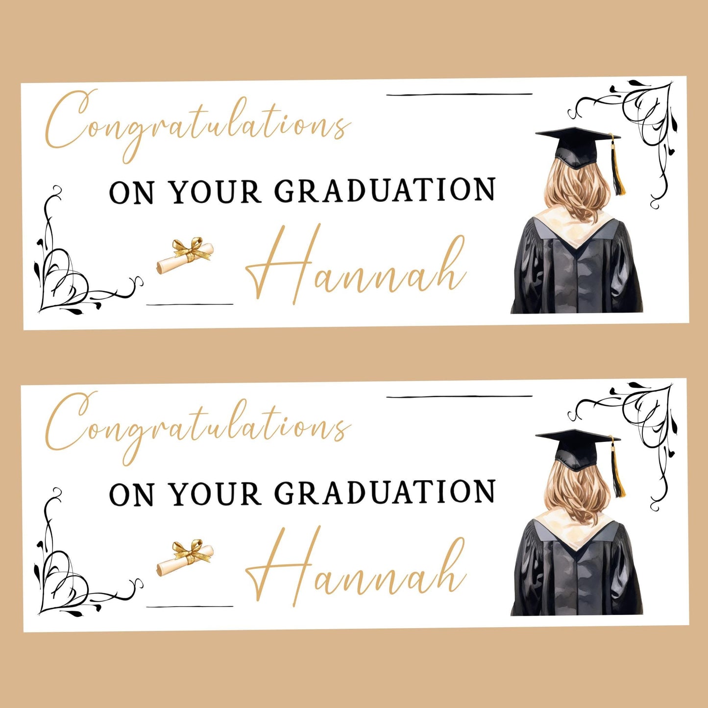 Personalised Graduation Banner Congratulations, Party Banner, Custom Banner, Party Decor, Well done Banner
