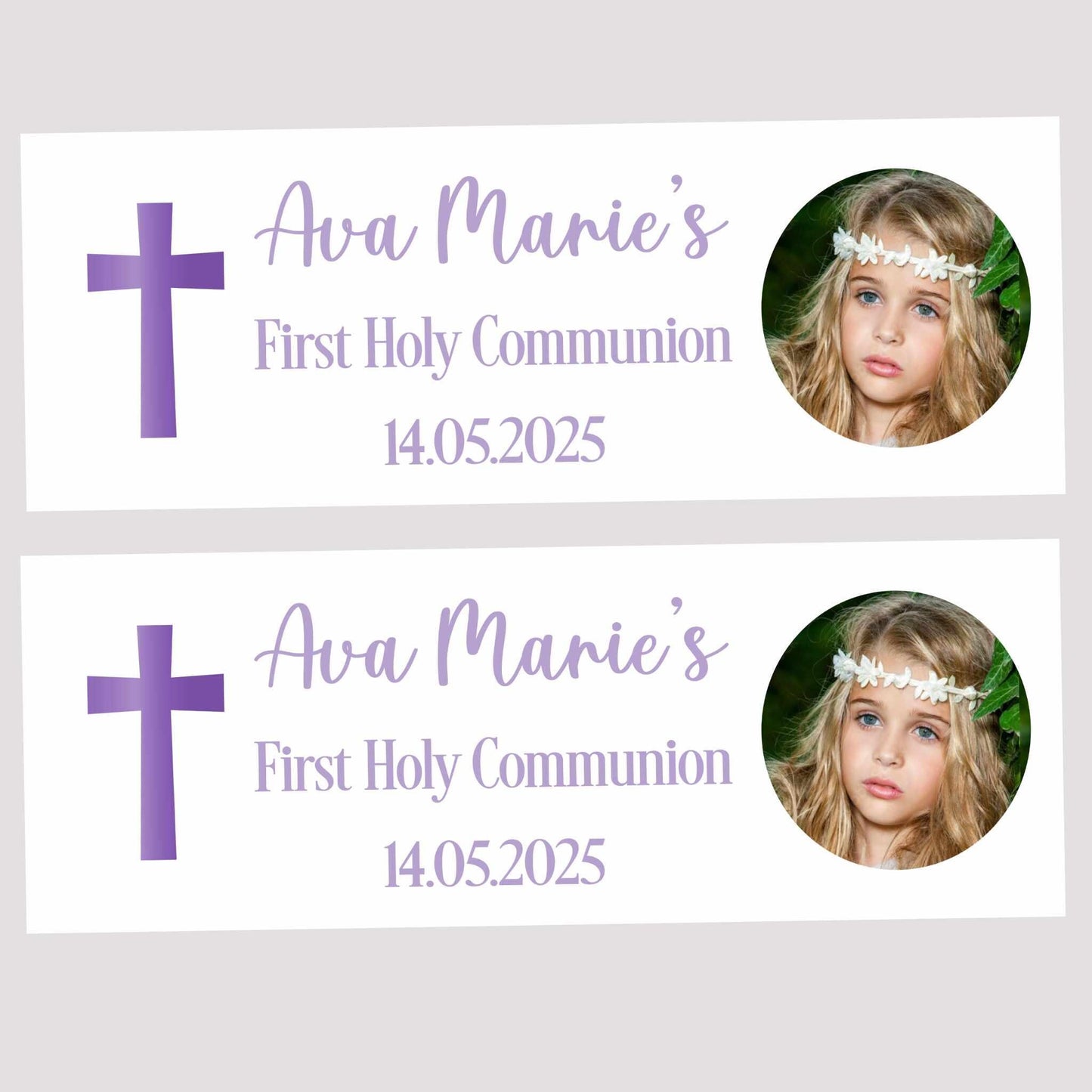First Holy Communion Personalised Party Banners, Party Decor, Wall Decoration, 1st Communion or Confirmation, Christening