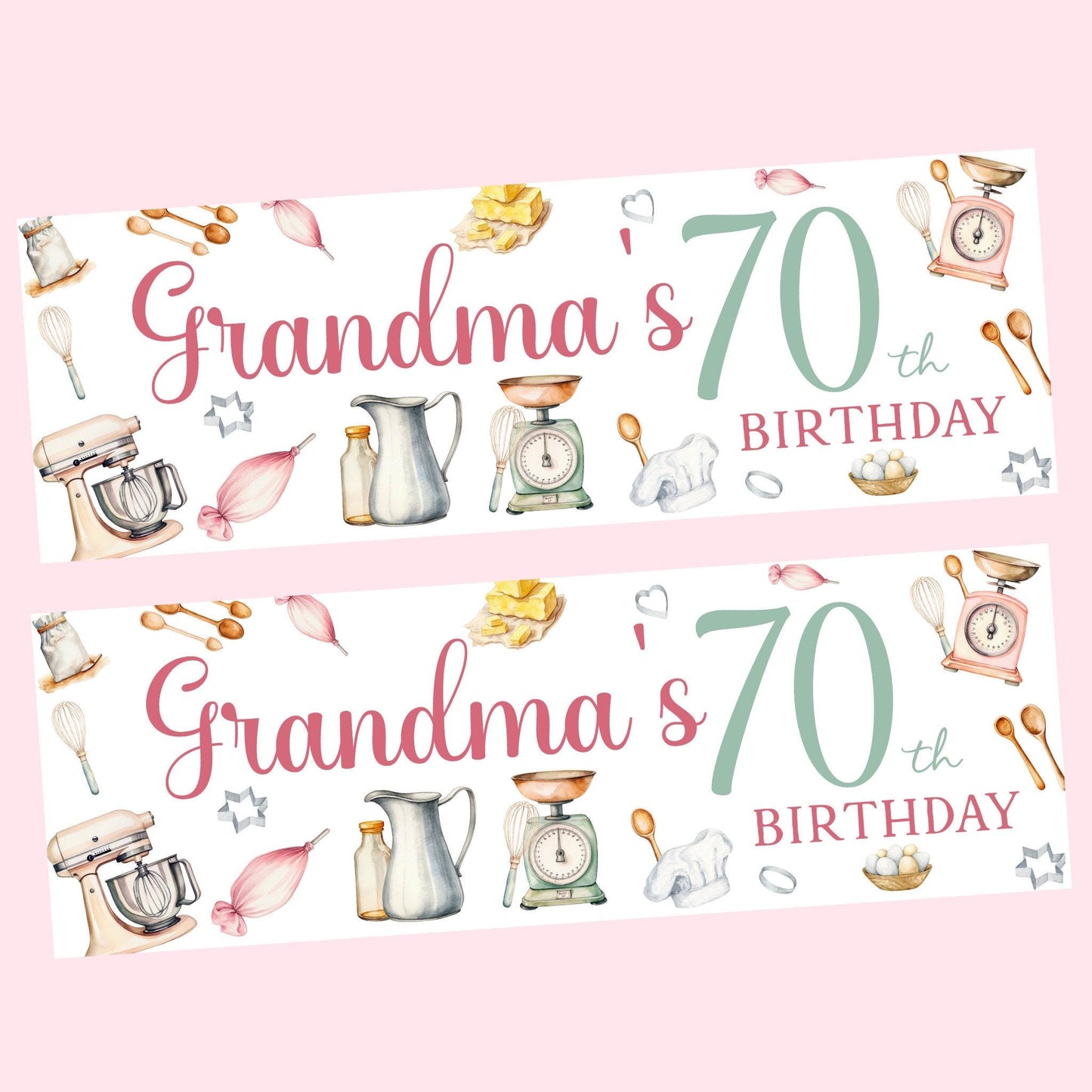 Personalised Baking Birthday Party Banner | Cake Banner | Custom Banner | Party Decor | Garden Lover Birthday Decorations