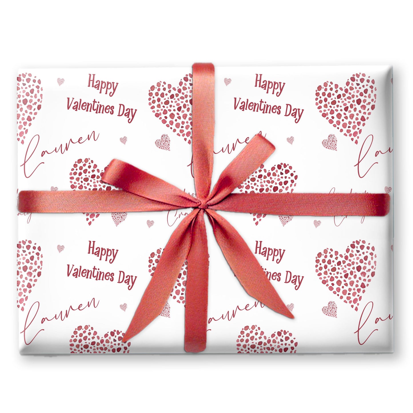 Personalised Valentines Wrapping Paper, Heart design, Valentines Gifts, Gift Wrap, Valentines gift bag, gifts for her, heart gift bag,