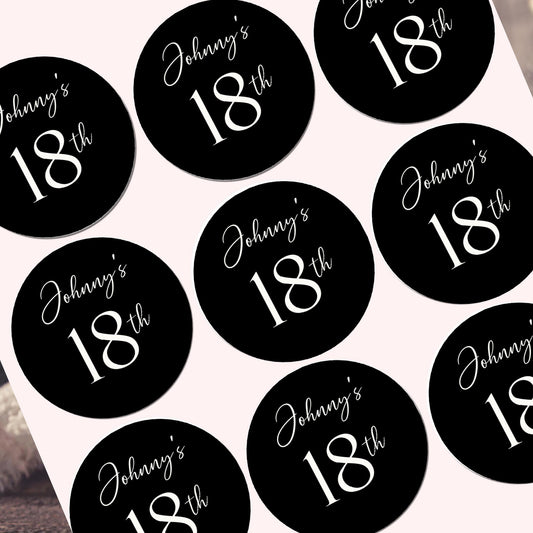 Personalised Birthday Stickers | Party Bag Labels | Custom Name & Age Stickers | Birthday Favour Stickers | Kids Party Decoration