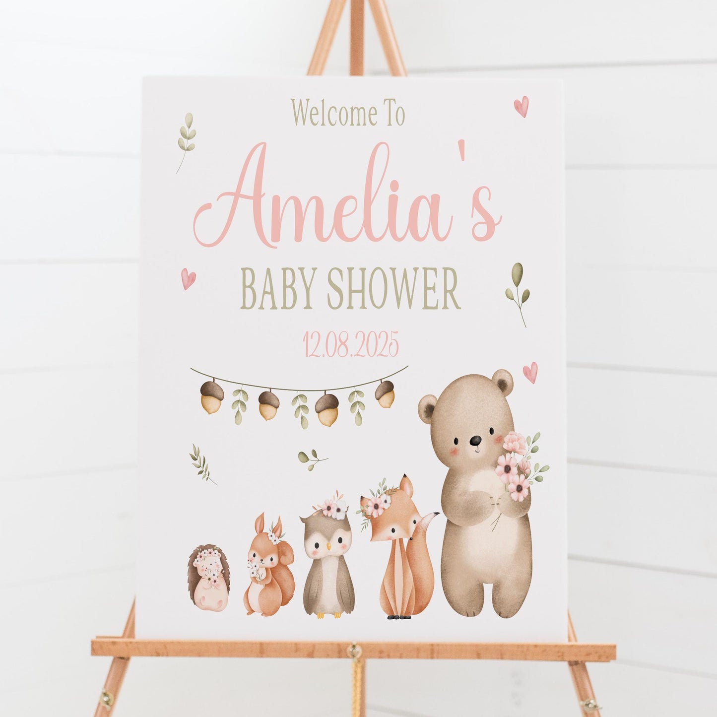 Printed Personalised Baby Shower Welcome Sign, Custom Baptism & Christening Sign First Holy Communion poster