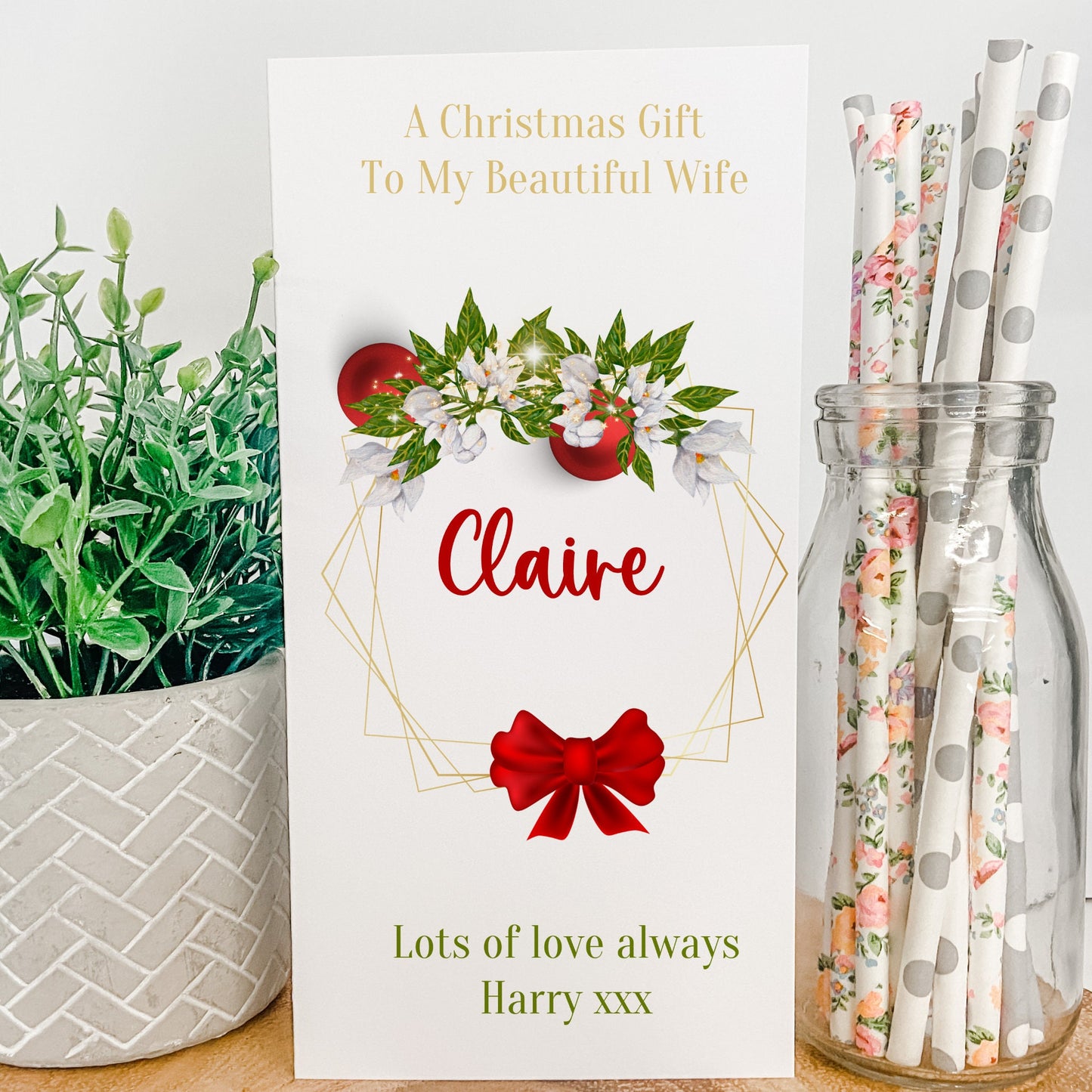 Personalised Christmas Money Gift Wallet Christmas Cash Gift For you