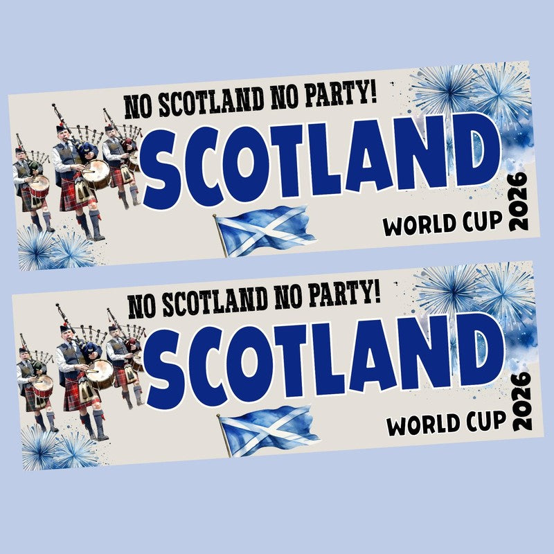 Scotland Football Banner, World Cup Celebration Decor, Custom Football party