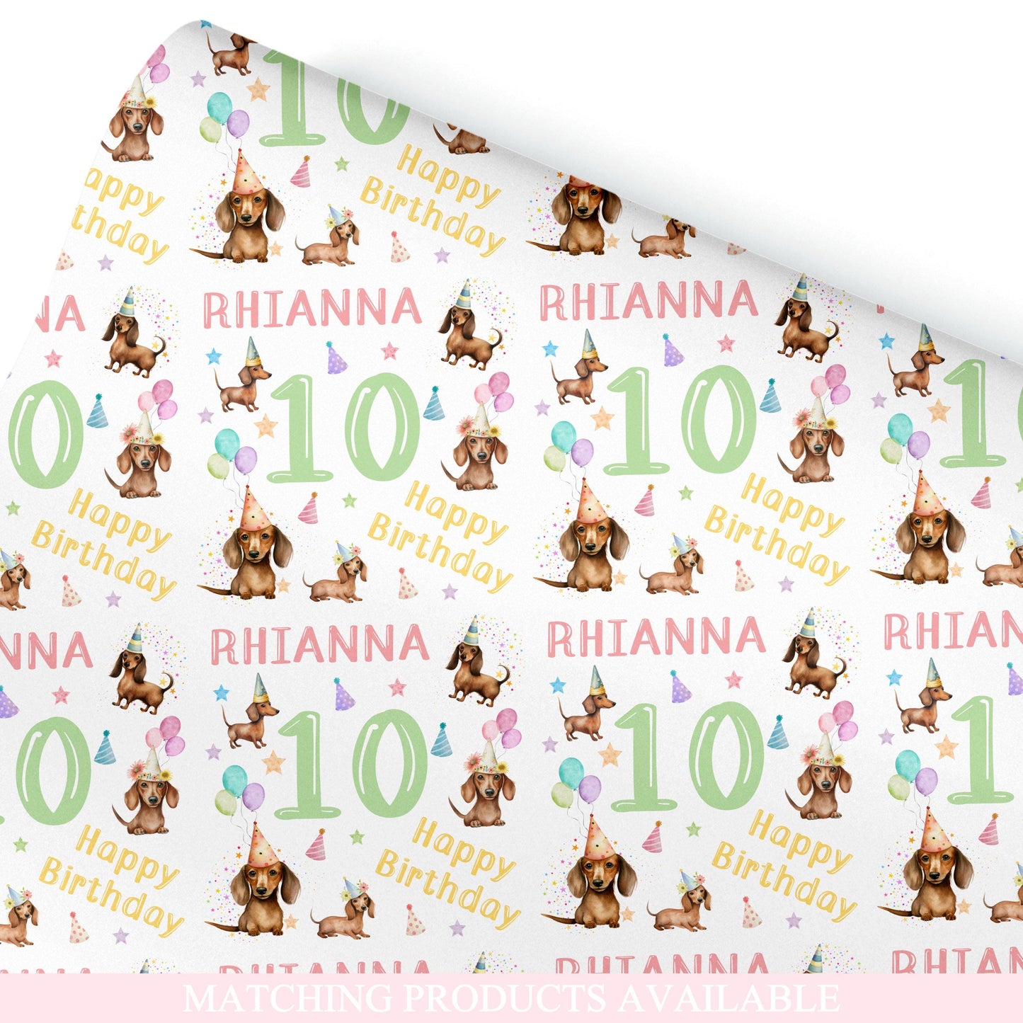 Personalised Gift Wrap | Personalised Birthday Wrapping Paper | Personalised Gift Wrap | Fun Gift Wrap | Sausage Dog Daschund