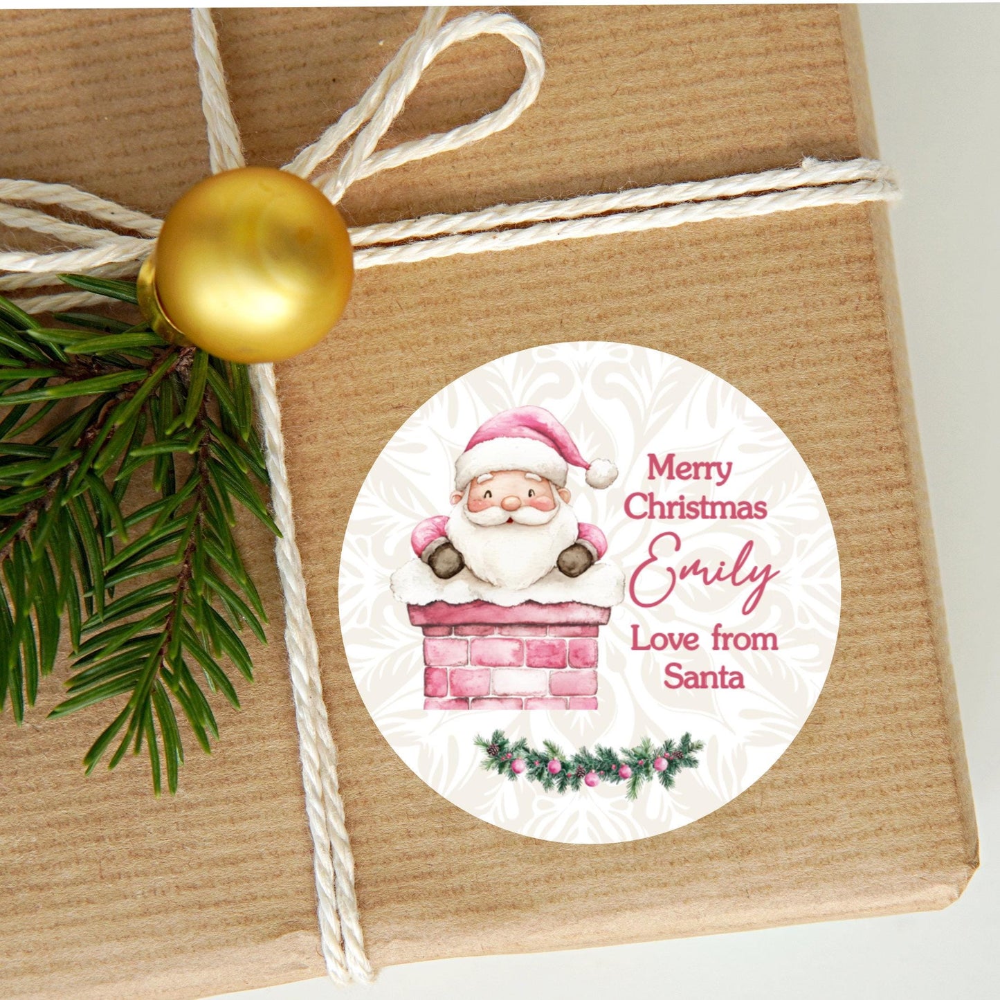 Personalised Christmas Stickers Labels For Wrapping Gifts, Name Tag