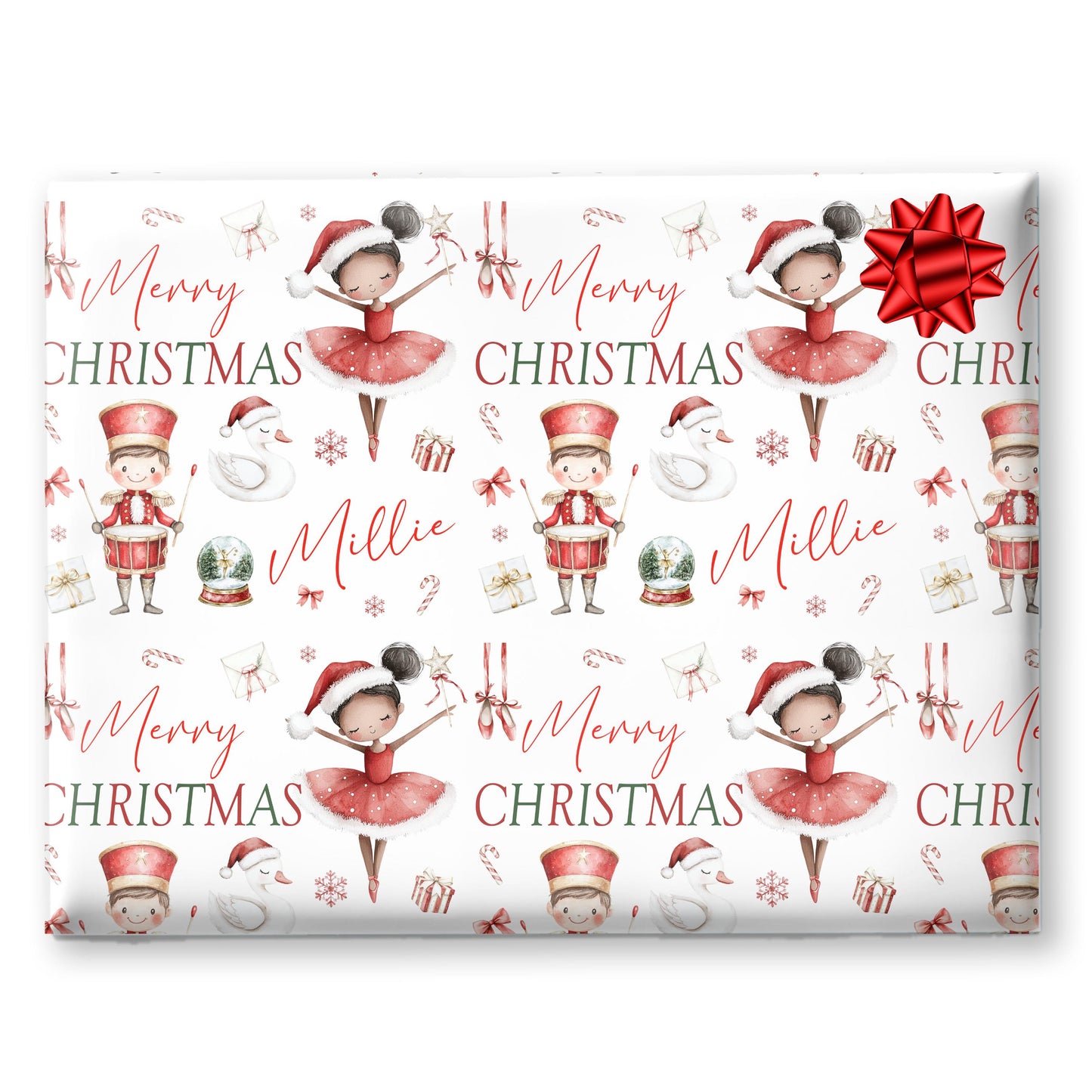 Ballerina wrapping paper, Personalised Boys and Girls Paper, Gift Wrap Roll, Nutcracker gift wrap