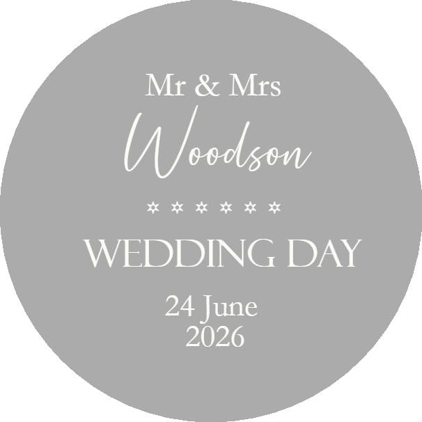 Personalised Wedding Thank You Stickers, Mr & Mrs Party Favours (Watercolour)