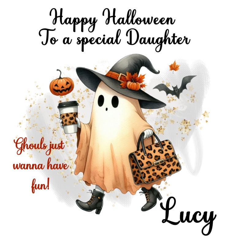 Personalised Halloween Gift Bag Ladies Girlfriend Daughter  Granddaughter