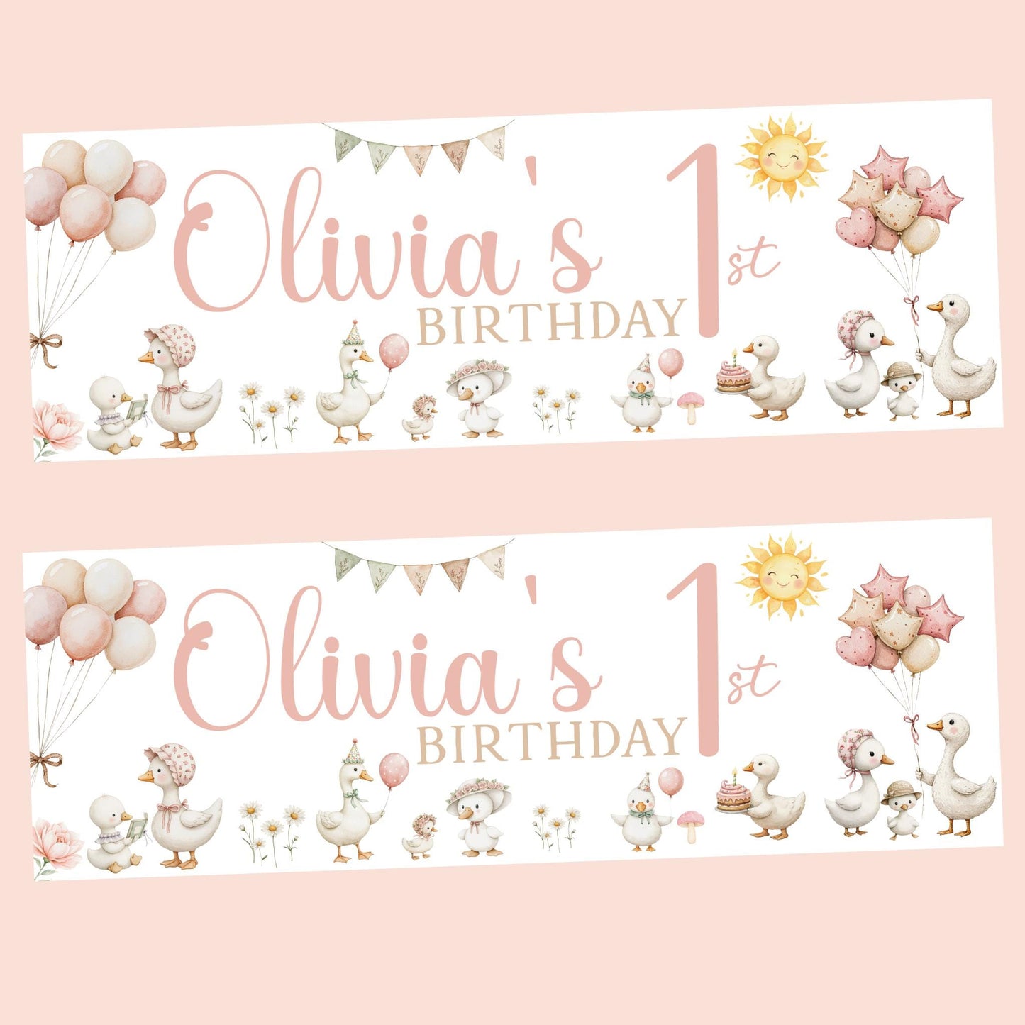 Personalised Birthday Party Banner | Animal Banner | Custom Banner | Party Decor  | Childrens banners  | Kids birthday banner