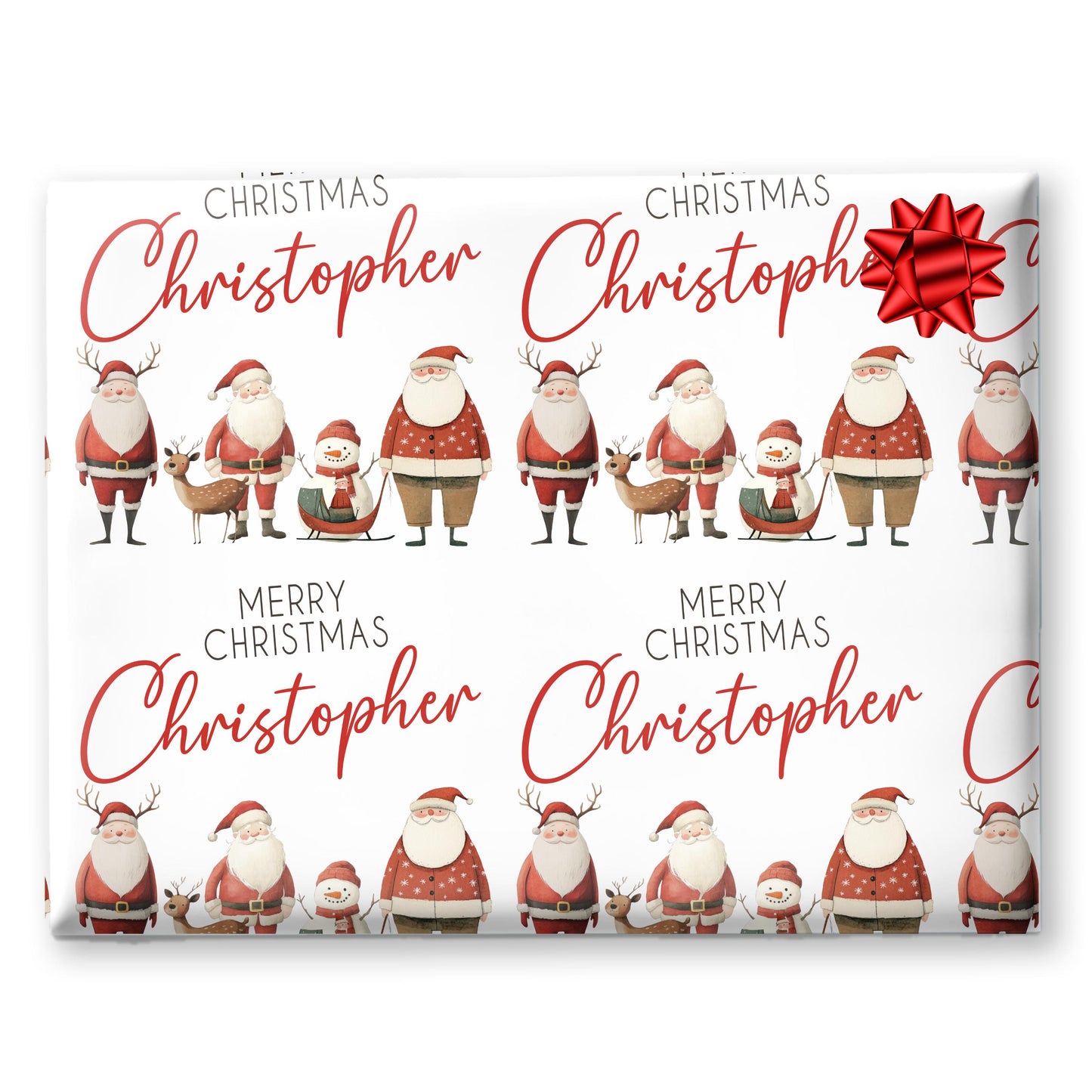 Personalised Gift Wrap | Personalised Christmas Wrapping Paper | Personalised Gift Wrap | Fun Gift Wrap |  Santa Gift Wrap