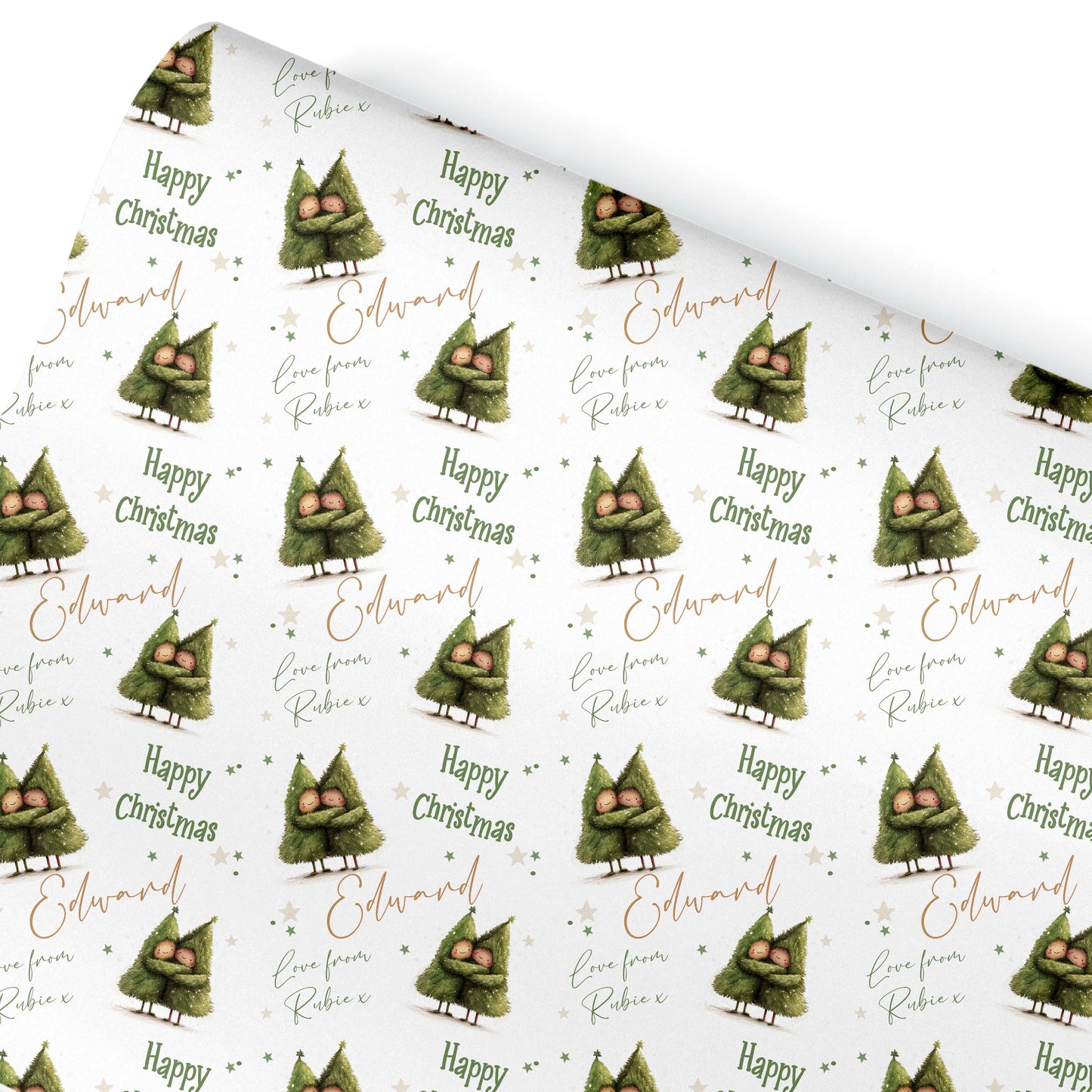 Funny Gift Wrap Novelty Christmas Gift Wrapping Paper,Personalised Hugging Tree Couples