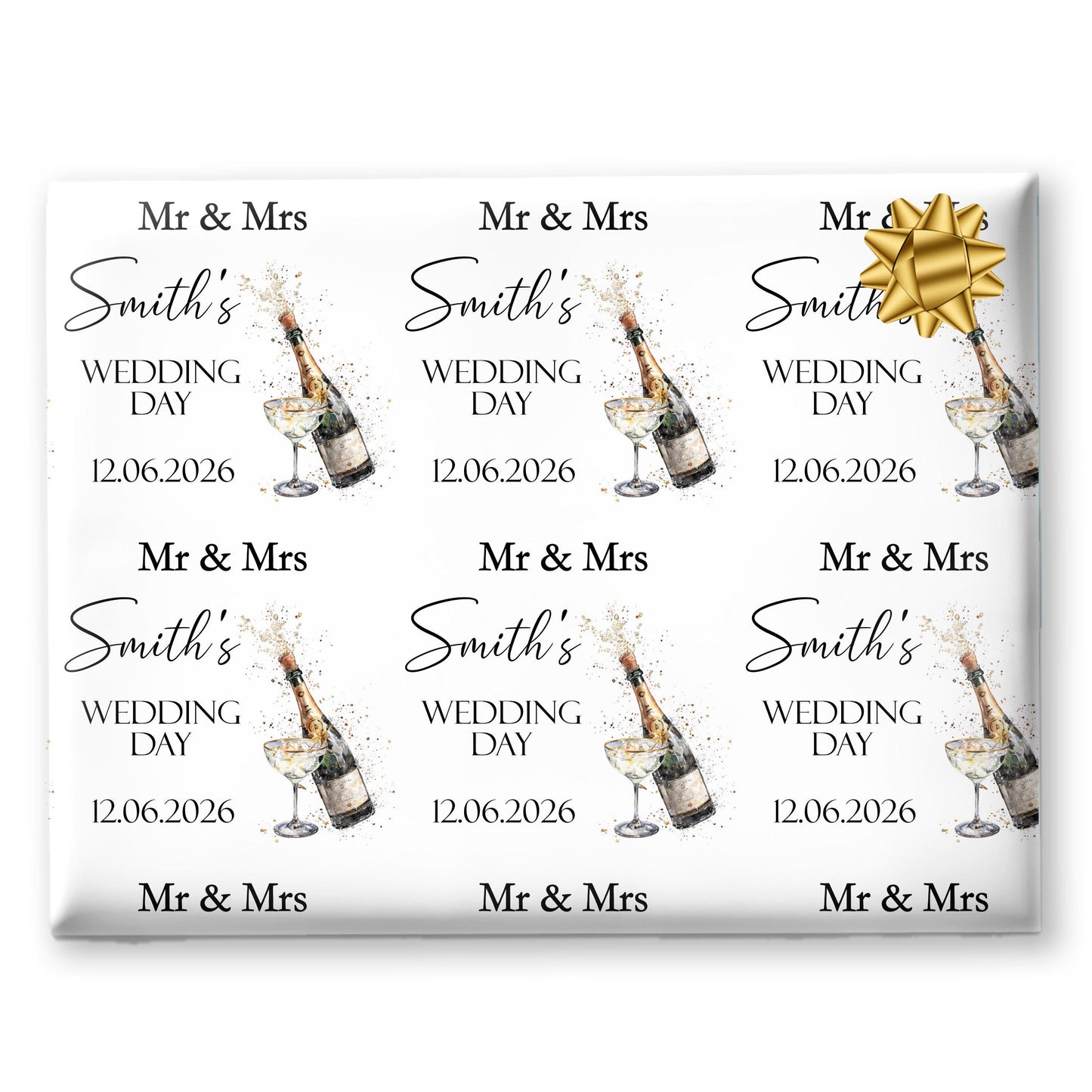 Personalised Wedding Gift Wrap, Personalised Wrapping Paper