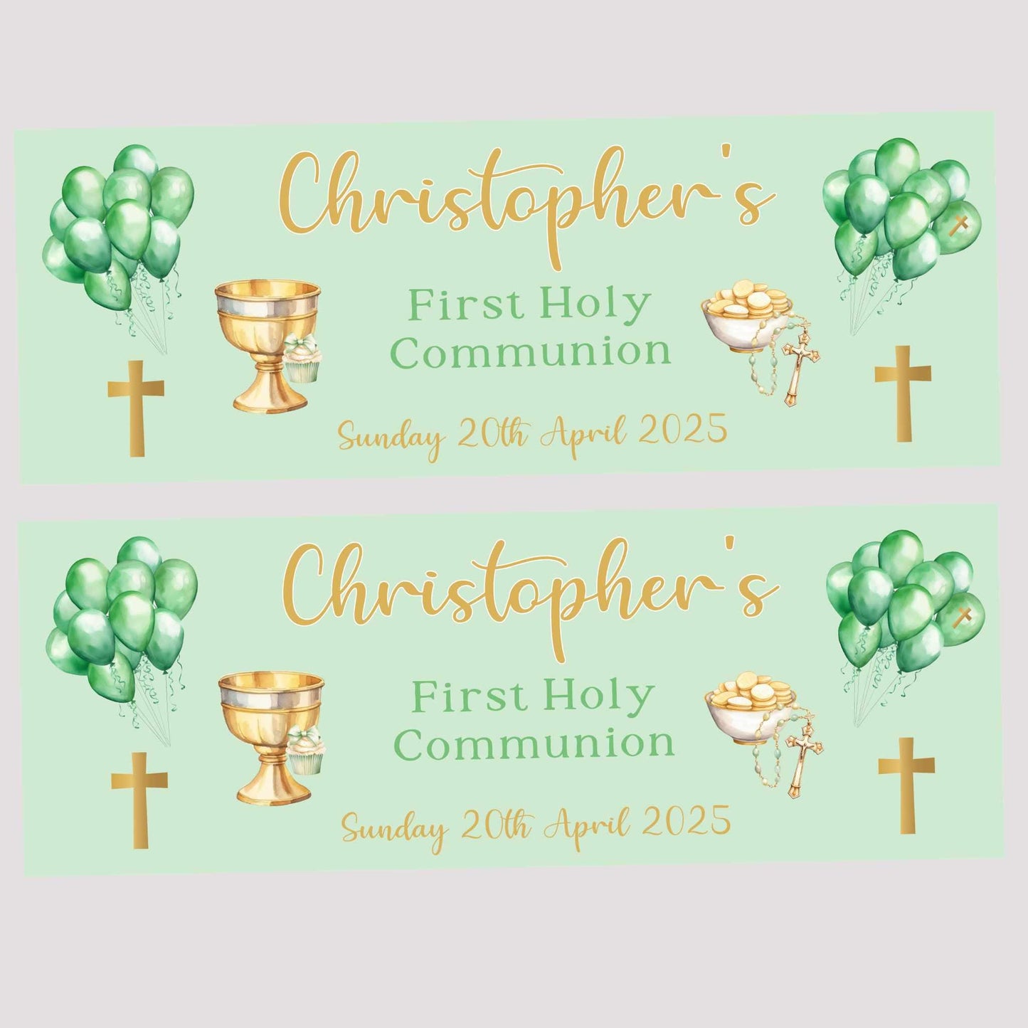 First Holy Communion Banners, Party Decor, Wall Decoration, 1st Communion or Confirmation