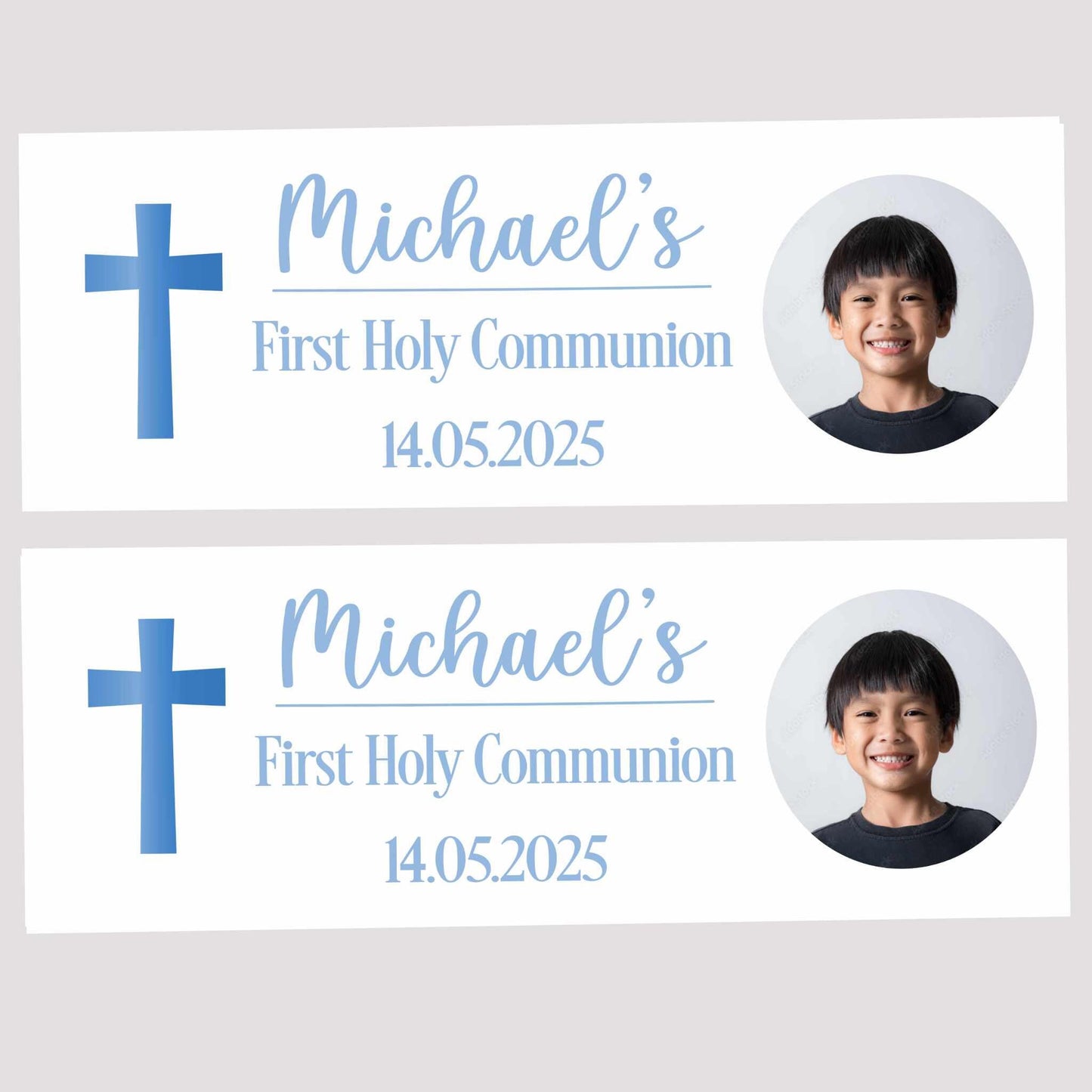 First Holy Communion Personalised Party Banners, Party Decor, Wall Decoration, 1st Communion or Confirmation, Christening