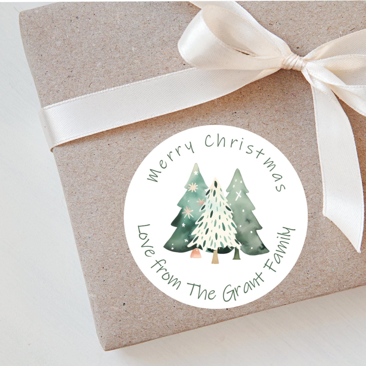 Personalised Christmas Stickers Labels For Wrapping Gifts, Name Tag