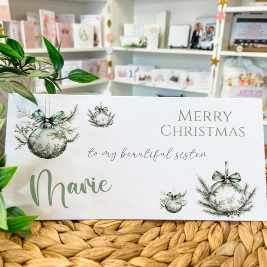 Personalised Christmas Money Holder Gift Wallet Christmas Cash Gift For You