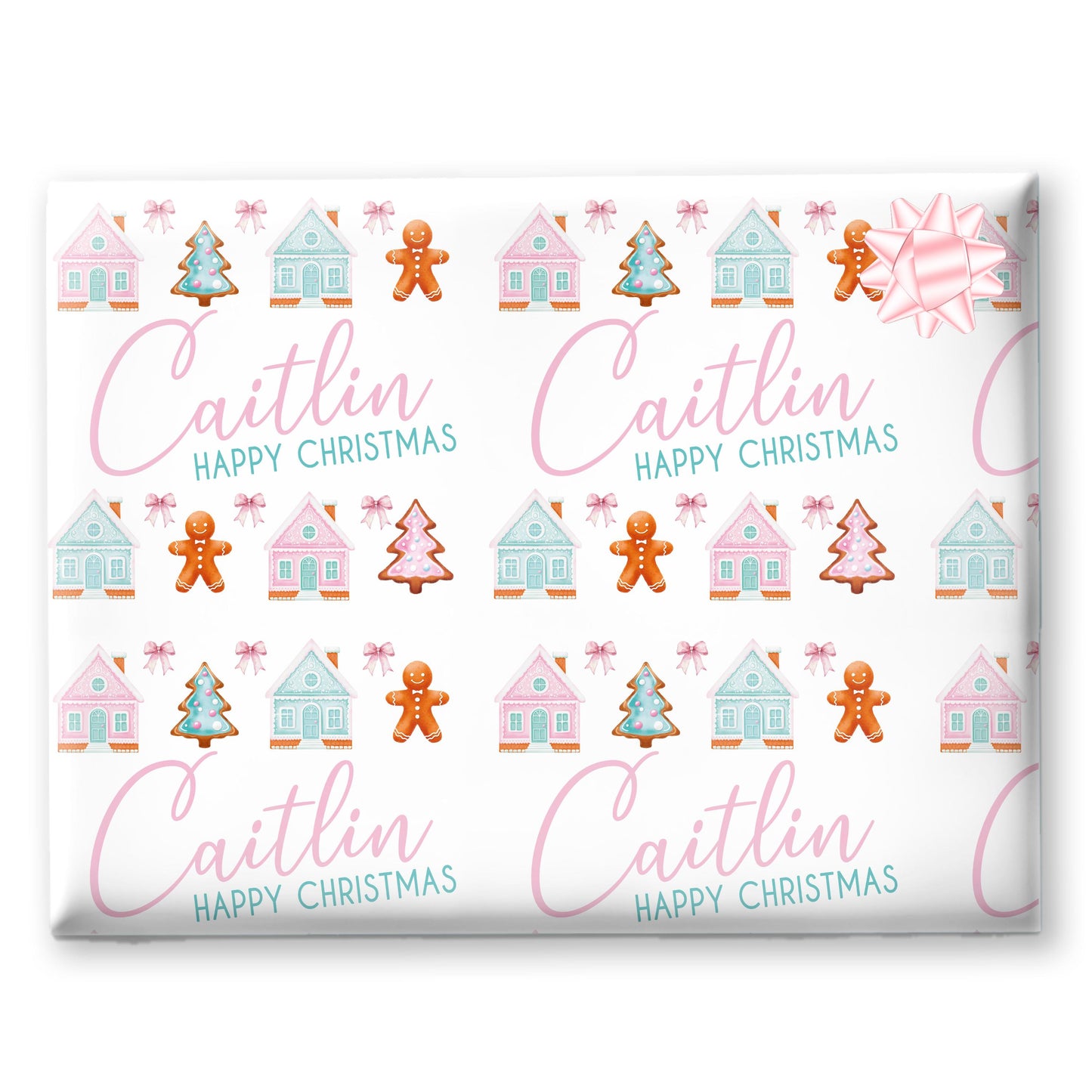 Personalised Gift Wrap | Personalised Christmas Wrapping Paper | Personalised Gift Wrap | Fun Gift Wrap |  Gingerbread Gift Wrap