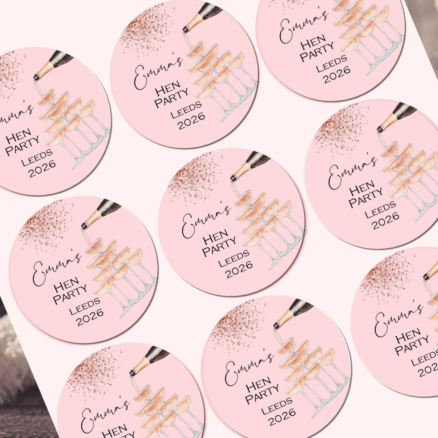 Personalised Hen Night Party Stickers for Favours Bride tribe Party Bags Printed Celebration Stickers Bride to be