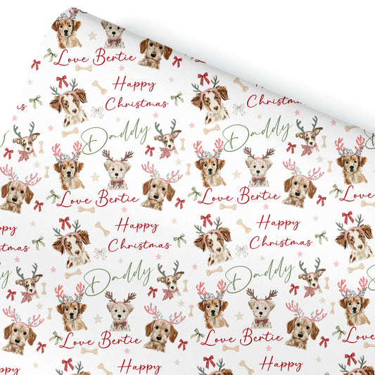Personalised Dog Gift Wrap | Personalised Christmas Wrapping Paper | Personalised Gift Wrap | Fun Gift Wrap