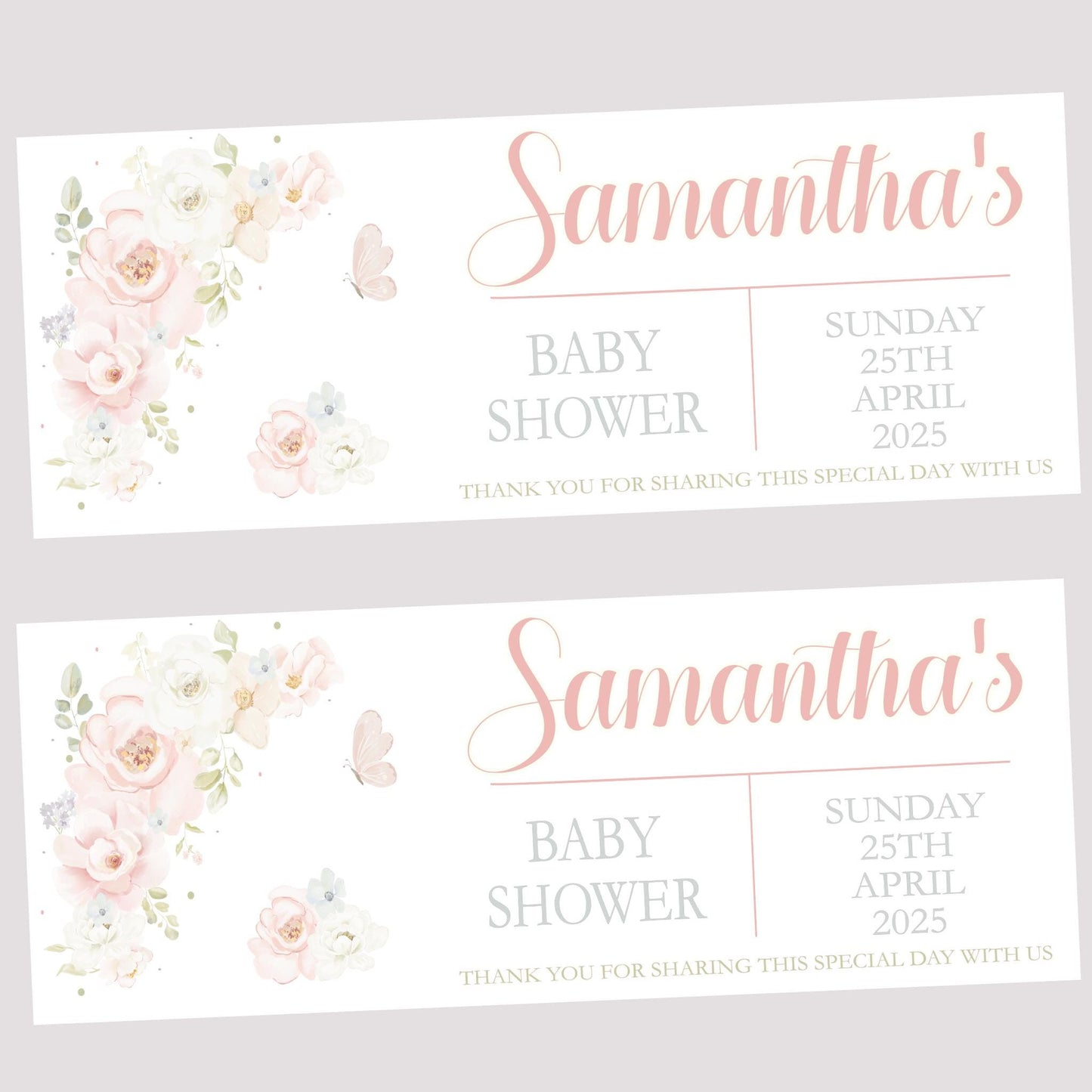 Personalised Baby Shower Banner , Pastel Baby Shower Decorations