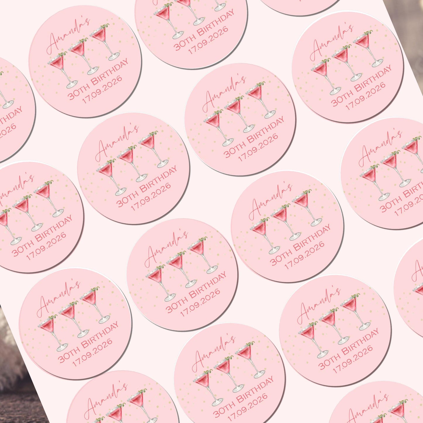 Birthday Stickers Party Bags Sweet Cone Thank You Stickers Labels Tags