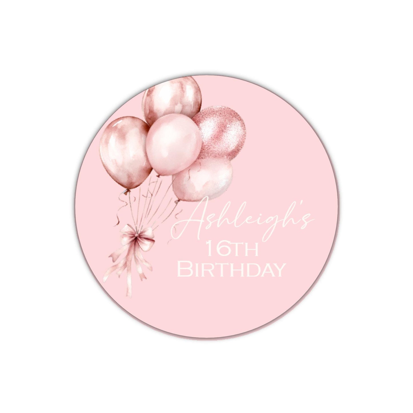Personalised Birthday Stickers for Favours Party Bags Birthday Cake Seals Birthday Labels Celebration stickers Champagne stickers
