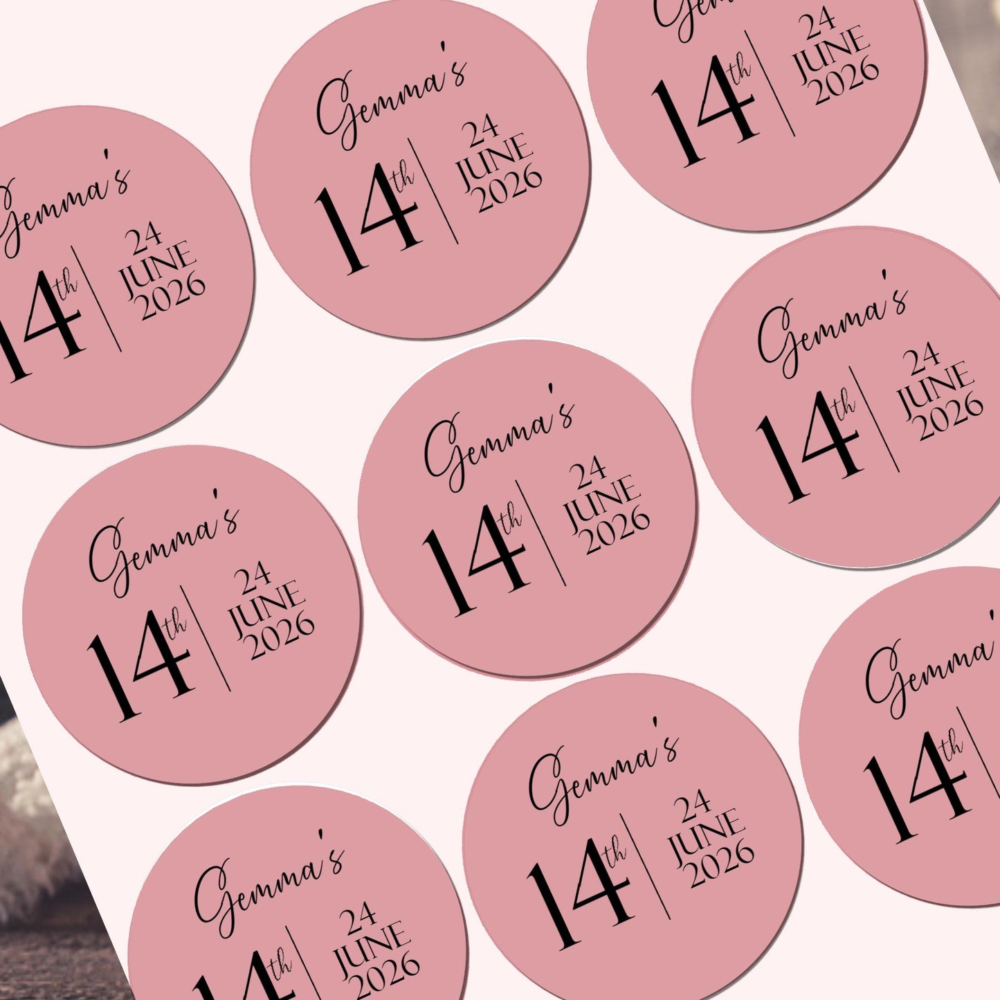 Birthday Stickers Party Bags Sweet Cone Thank You Stickers Labels Tags