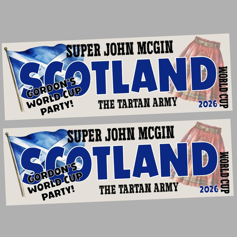 Scotland World Cup Banner, World Cup Party Banner Personalised