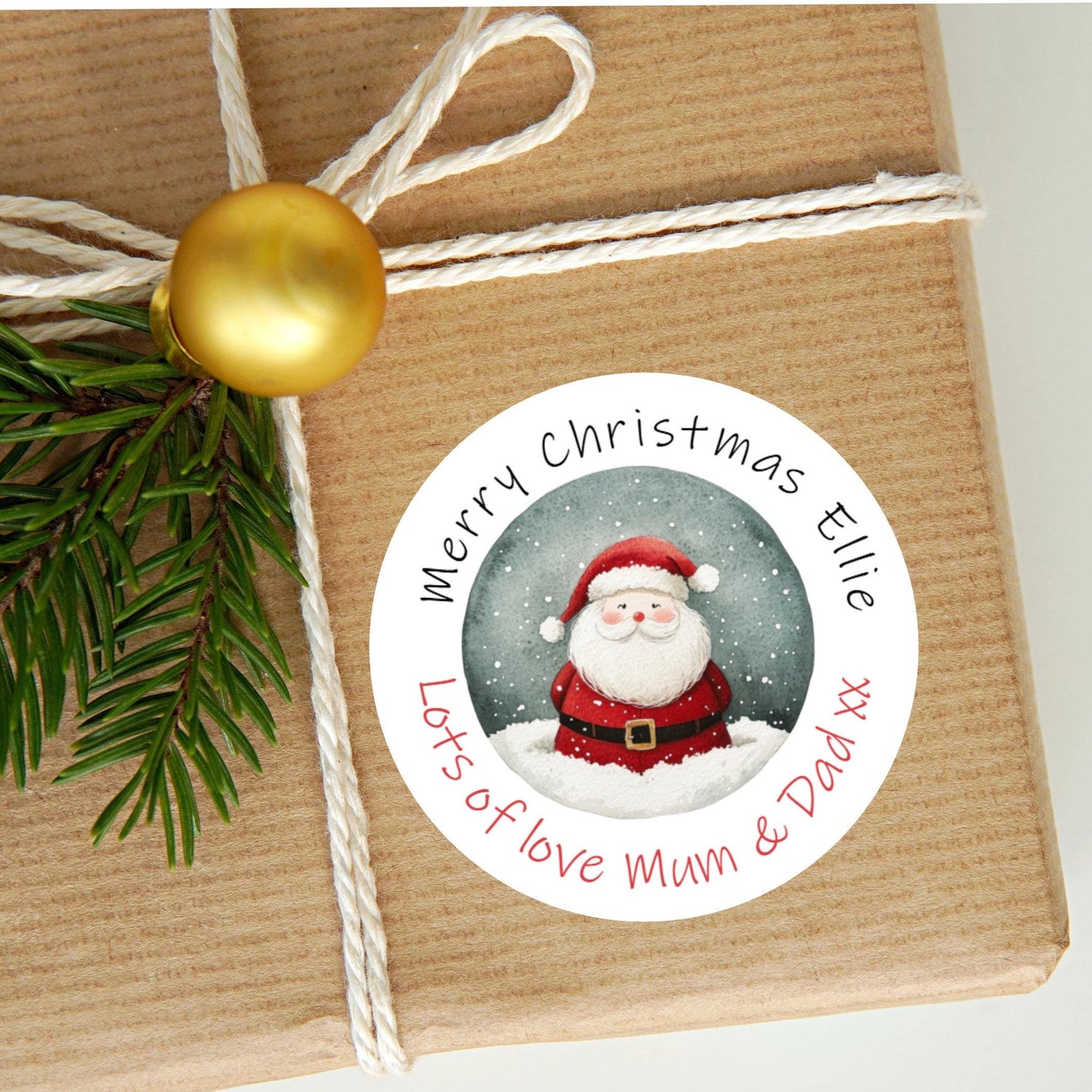 Personalised Christmas Stickers Labels For Wrapping Gifts, Name Tag