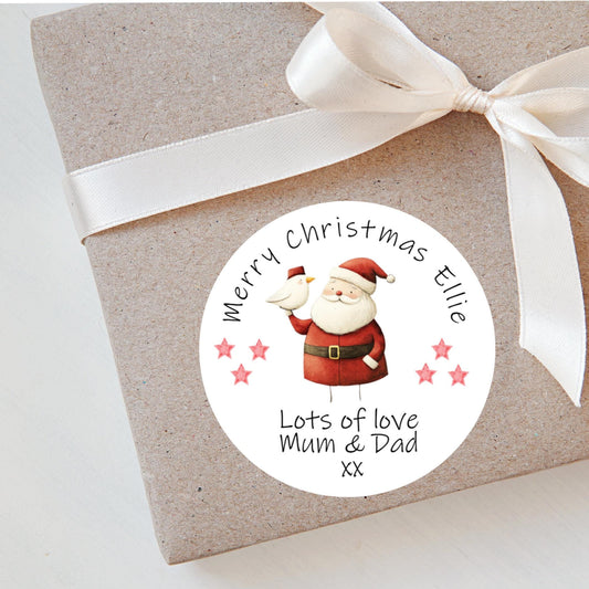 Personalised Christmas Stickers Labels For Wrapping Gifts, Name Tag