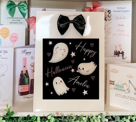 Personalised Halloween Gift Bag Son Daughter Grandson Granddaughter Ghosts