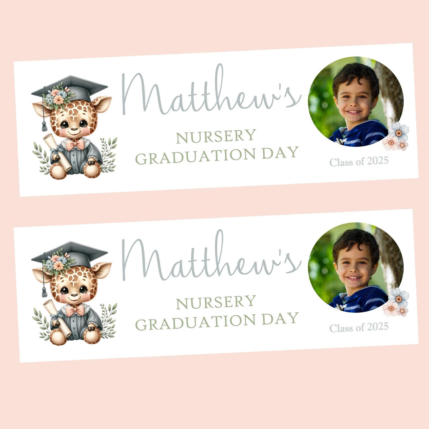 Nursery Graduation Banner , Personalised Nursery Party Banner, Custom Banner,  Well done Banner, Pre-School Graduation, Leaving Nursery