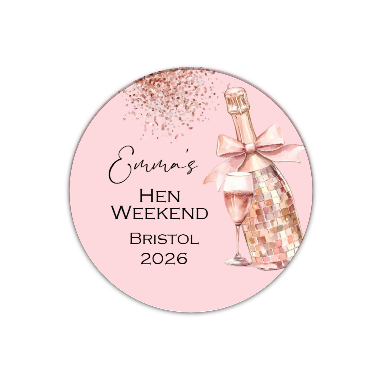 Personalised Hen Night Party Stickers for Favours Bride tribe Party Bags Printed Celebration Stickers Bride to be