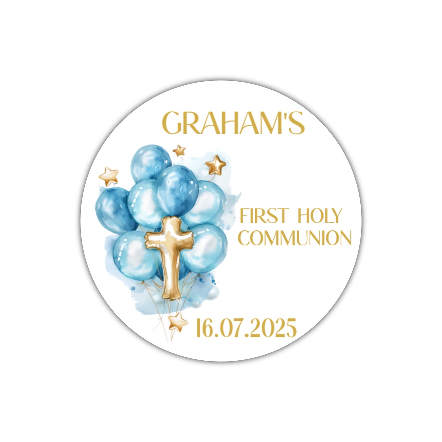 Personalised First Holy Communion Stickers, Party Bag Stickers, Sweet Cone Bags