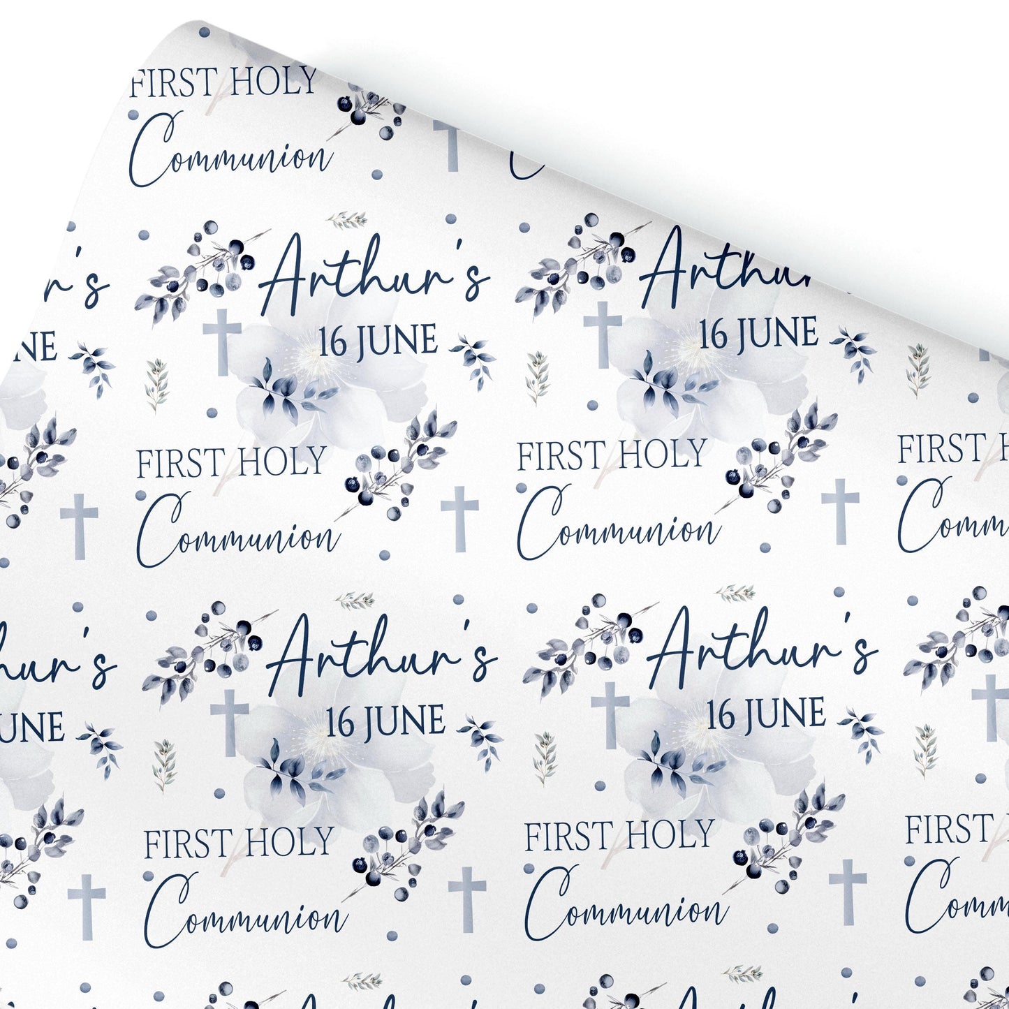 First Holy Communion Wrapping Paper, Confirmation gift wrap, Religious gift ideas