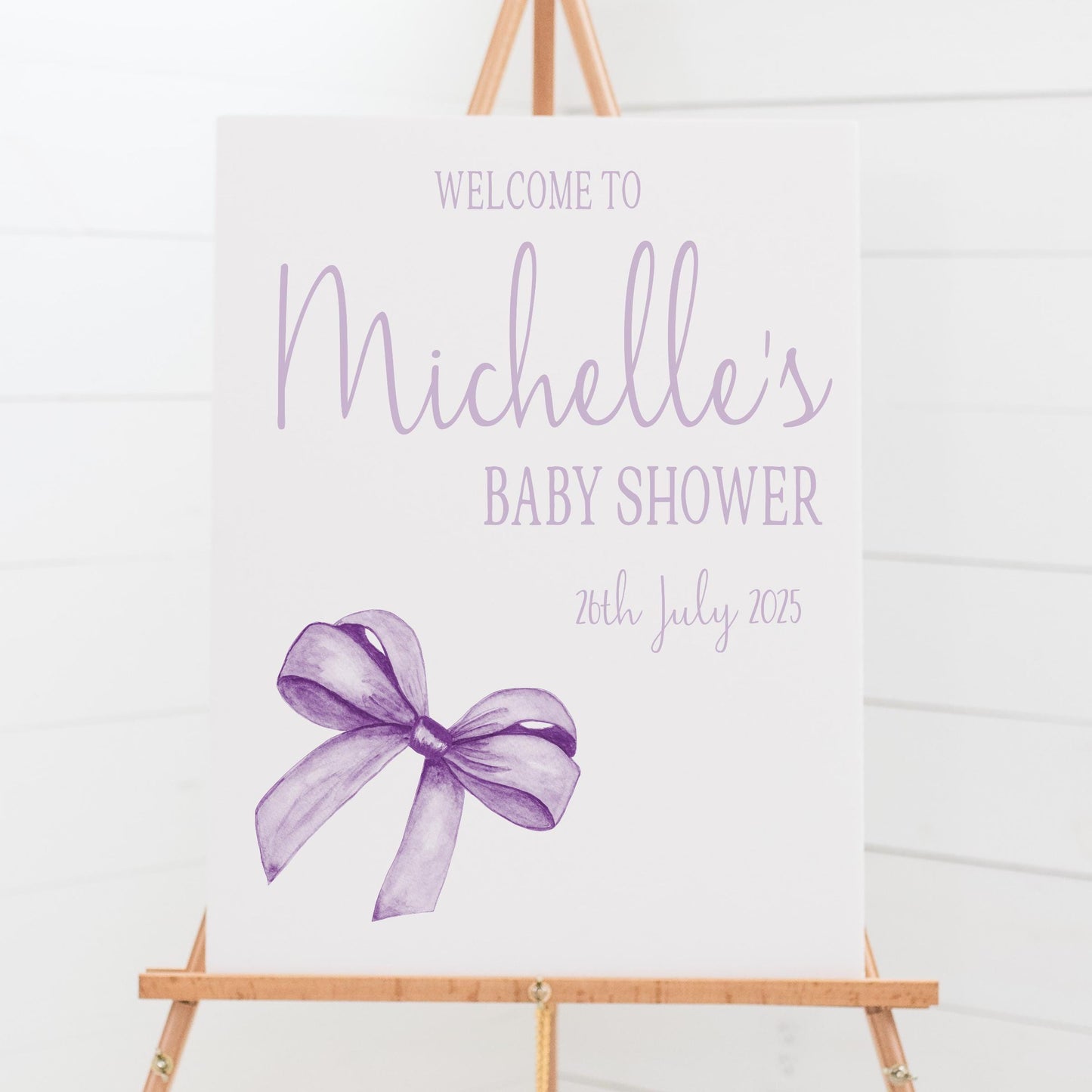 Printed Personalised Baby Shower Welcome Sign, Custom Baptism & Christening Sign