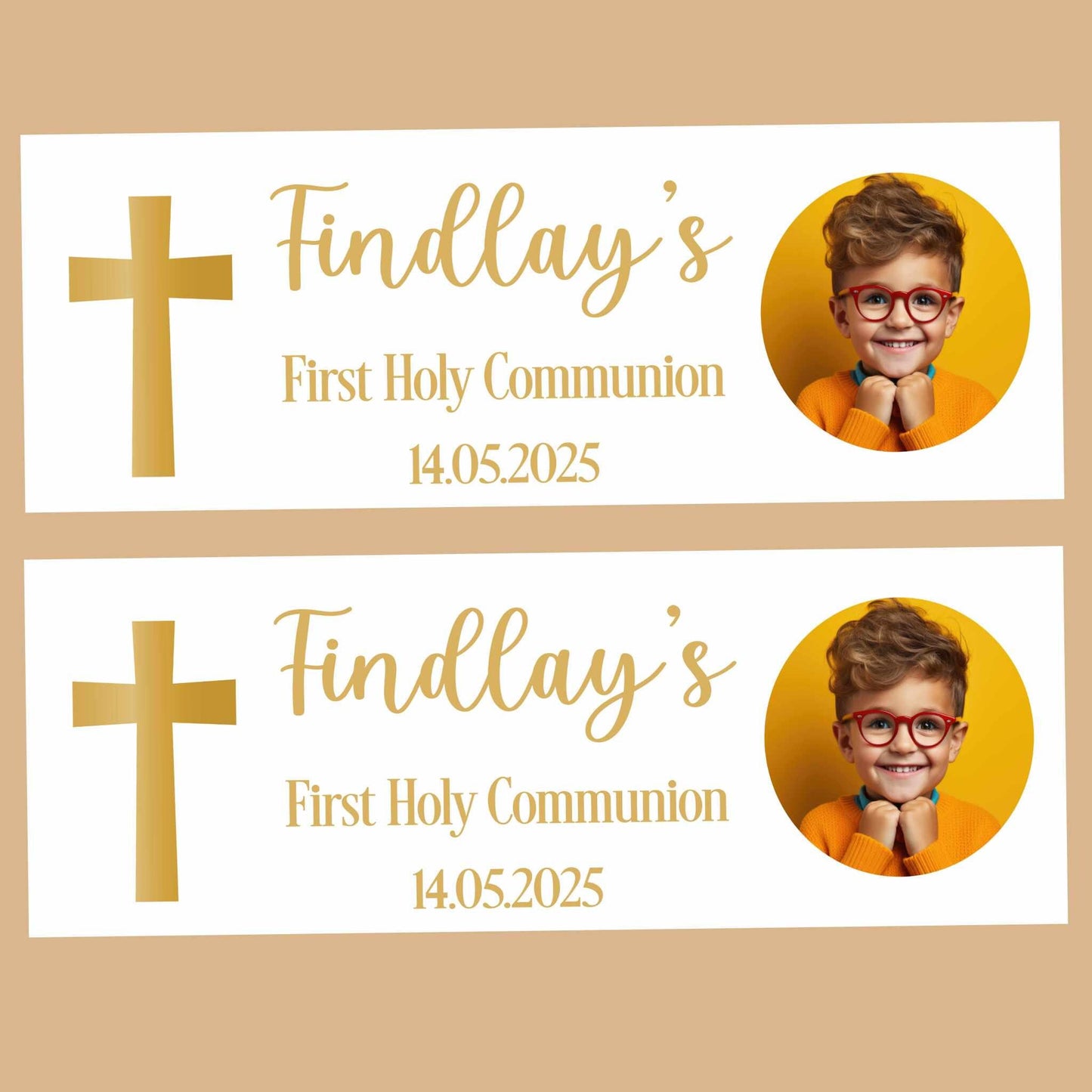 First Holy Communion Personalised Party Banners, Party Decor, Wall Decoration, 1st Communion or Confirmation