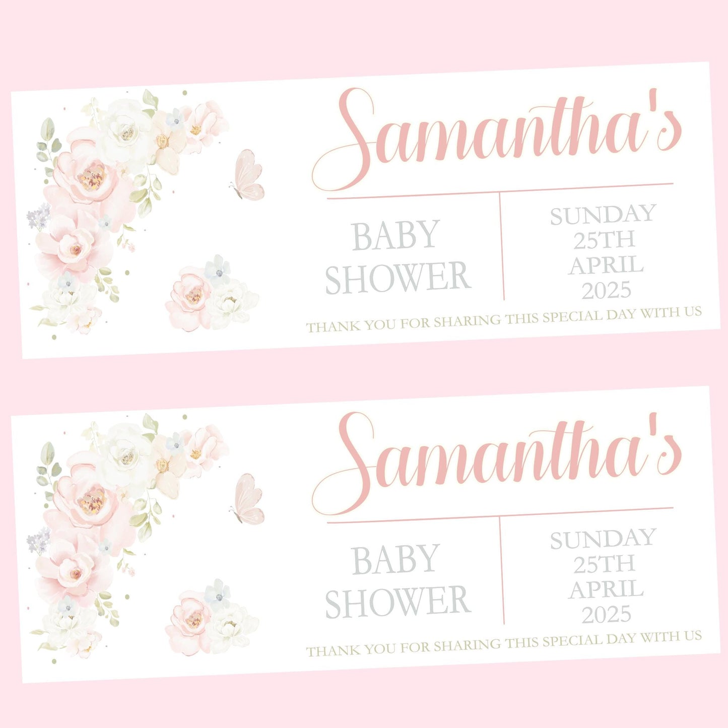 Personalised Baby Shower Banner , Pastel Baby Shower Decorations