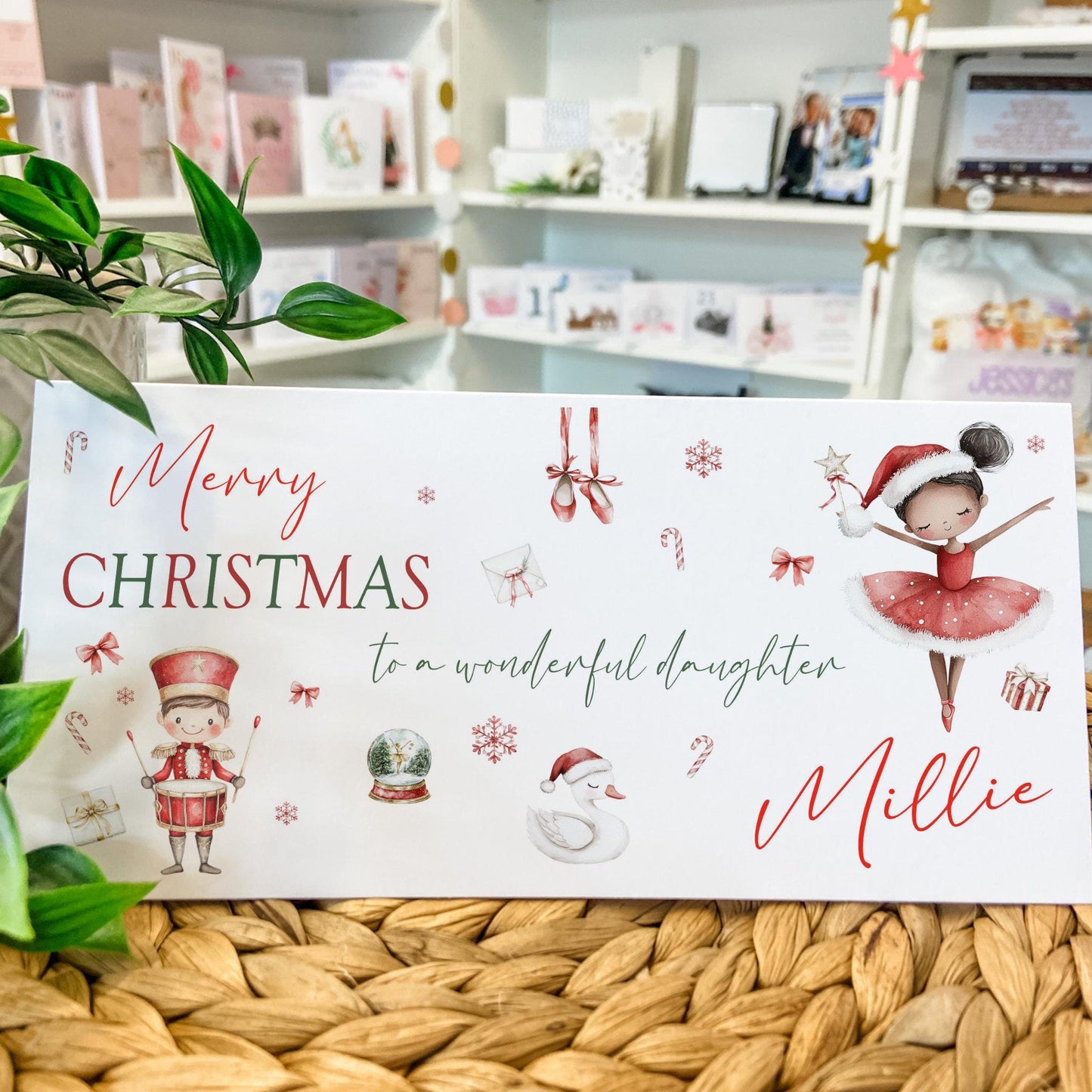 Personalised Christmas Money Holder Gift Wallet Christmas Cash Gift For You Ballerina